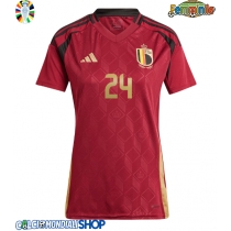 Maglie da calcio Belgio Amadou Onana #24 Prima Maglia Femminile Europei 2024 Manica Corta